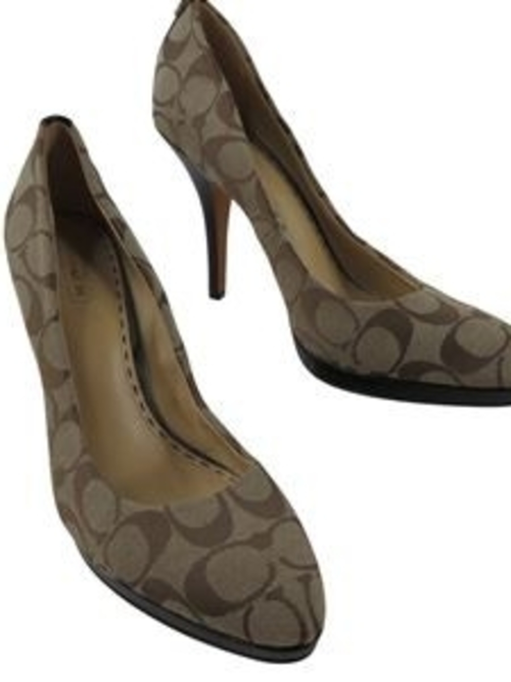 Coach Caya Signature Monogram Jacquard Platform Pumps Size 9B